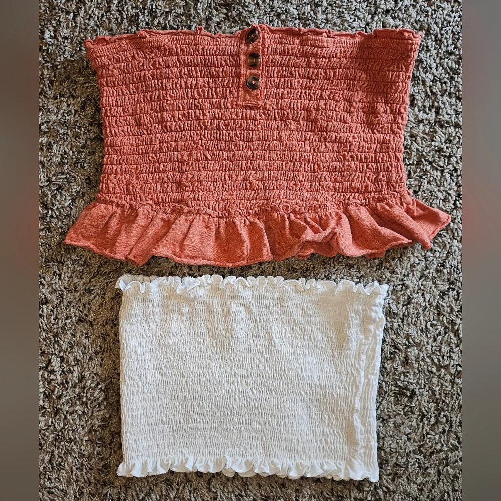 Two Smocked Tube Tops - Picture 1 of 9